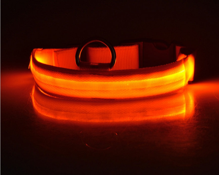 Nylon LED Pet Dog Luminous Collar